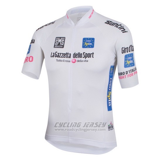 2016 Cycling Jersey Giro D'italy White Short Sleeve and Bib Short